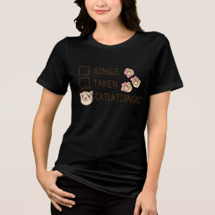 Single, Taken, Catlationship – Funny Relationship Tri-Blend Shirt