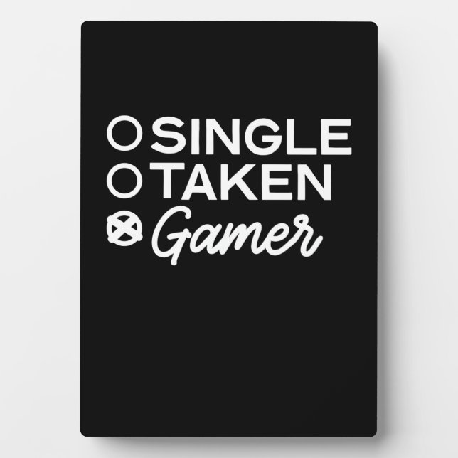 Single Taken Gamer Plaque (Front)