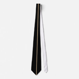 Single Tan Stripe on Black Tie