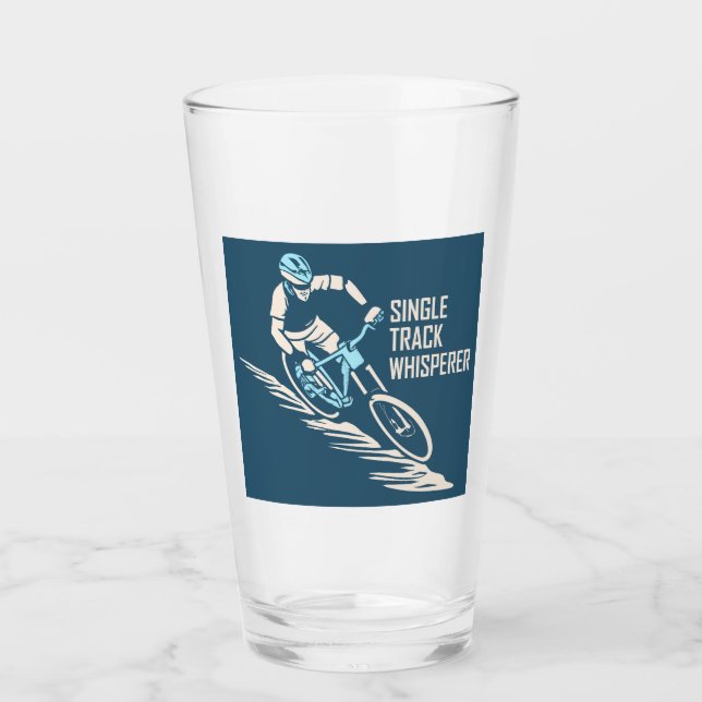 Single Track Whisperer Mountain Biking Glass (Front)