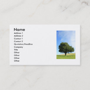 Single Tree Business Card