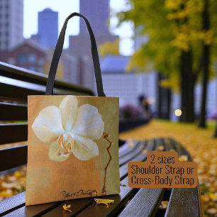 Single Tropical Orchid Flower Digital Sketch  Tote Bag