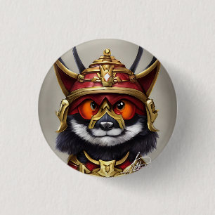 single warrior red panda button