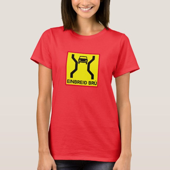 Single-Width Bridge, Traffic Sign, Iceland T-Shirt (Front)