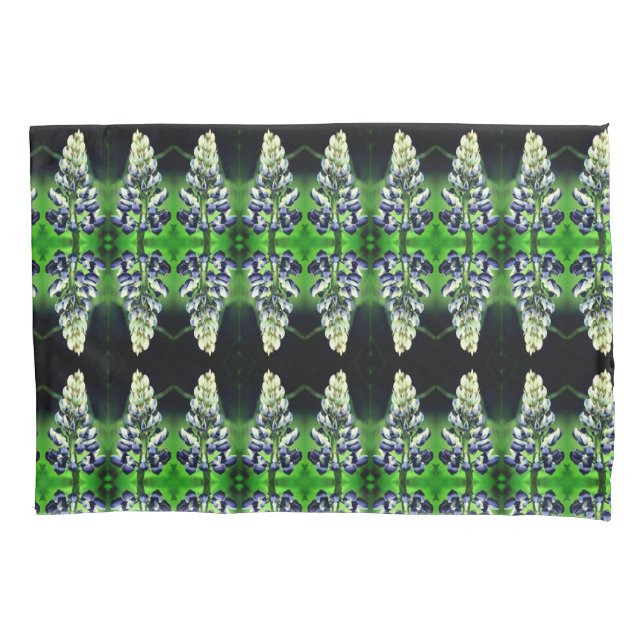 Single Wild Purple Lupine Flower Pattern Pillowcase (Front)