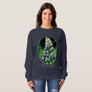 Single Wild Purple Lupine Flower Personalised Sweatshirt