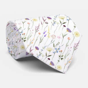 Single Wildflowers Floating On Stems Tie