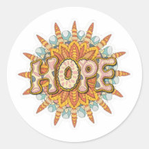 single word hope sticker