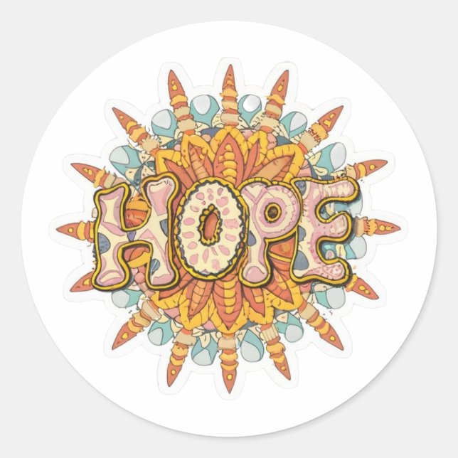 single word hope sticker (Front)