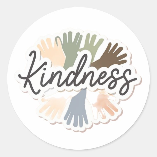 Single word kindness sticker (Front)