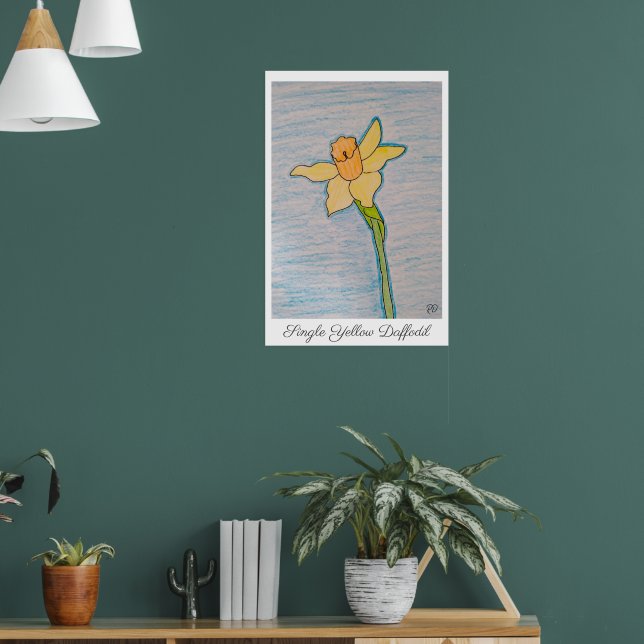 Single Yellow Daffodil Poster (Living Room 1)