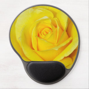 Single yellow rose petals gel mousepad gel mouse mat