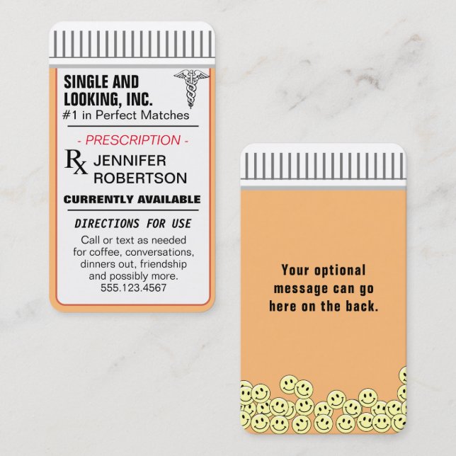 Singles - Memorable and Fun Business Card (Front/Back)