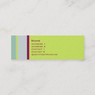 Singles • No. 0001 Mini Business Card