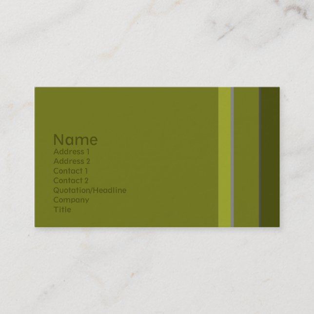Singles •  No. 0010 Business Card (Front)