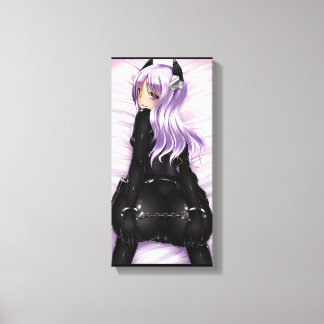 SingleZ "Make Me" Black and Purple Hentai Canvas