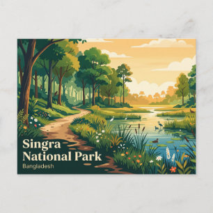Singra National Park Bangladesh Postcard