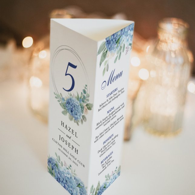 SINI Blue Hydrangea Tri Fold Menu  Poster (Creator Uploaded)