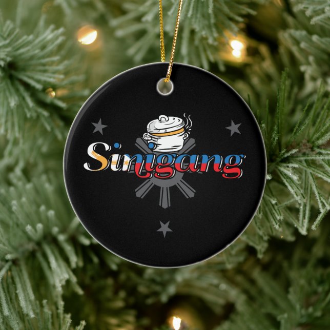 Sinigang Philippines Filipino Food Ceramic Tree Decoration (Tree)