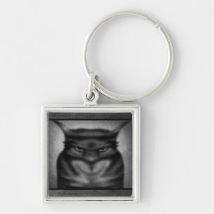 Sinister Cat Key Ring
