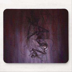 Sinister Descent, Creepy Puppet Cutting Strings Mouse Mat