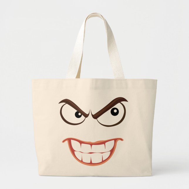 SINISTER FACE LARGE TOTE BAG (Front)