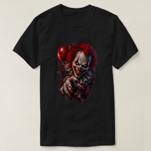 Sinister Killer Clown with Bloody Smile T-Shirt