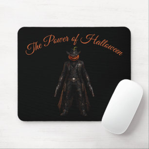 Sinister Pumpkin Sheriff Cowboy Jack-o'-Lantern Gr Mouse Mat