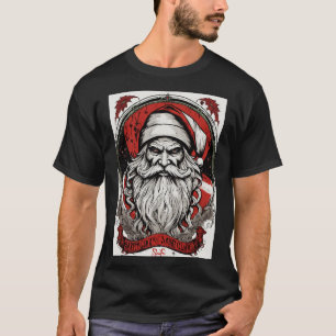 Sinister Santa Circle Tee: Retro Vector Art by Dan T-Shirt