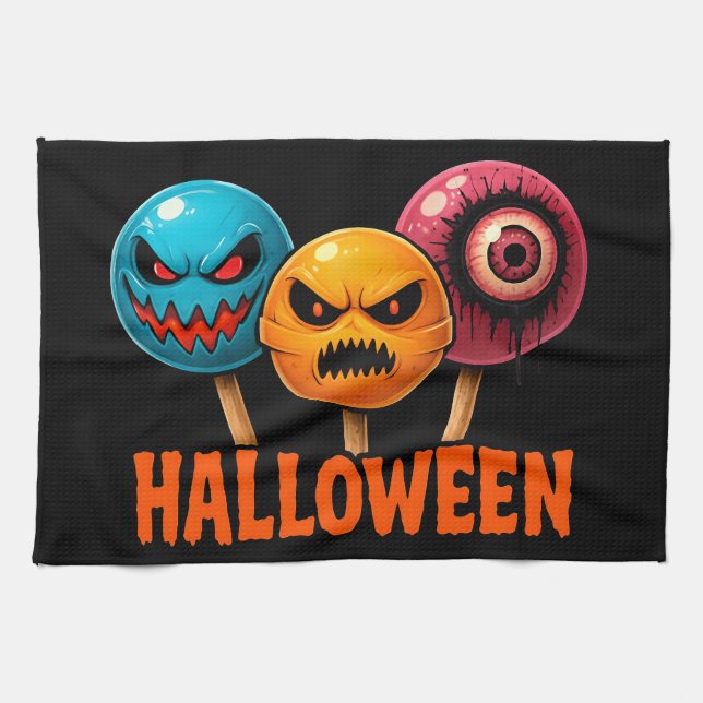 Sinister Sweets Halloween Tea Towel (Horizontal)