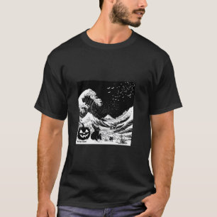 Sinister Wave Hokusai s Halloween Art T Shirt