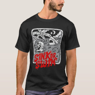 Sink Or Swim Gothic Surfer Tarot Satanic Witch Got T-Shirt