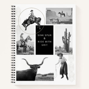 Sink Spur & Ride Cowgirl Notebook