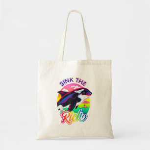 Sink The Rich Orca Killer Whale Meme Tote Bag
