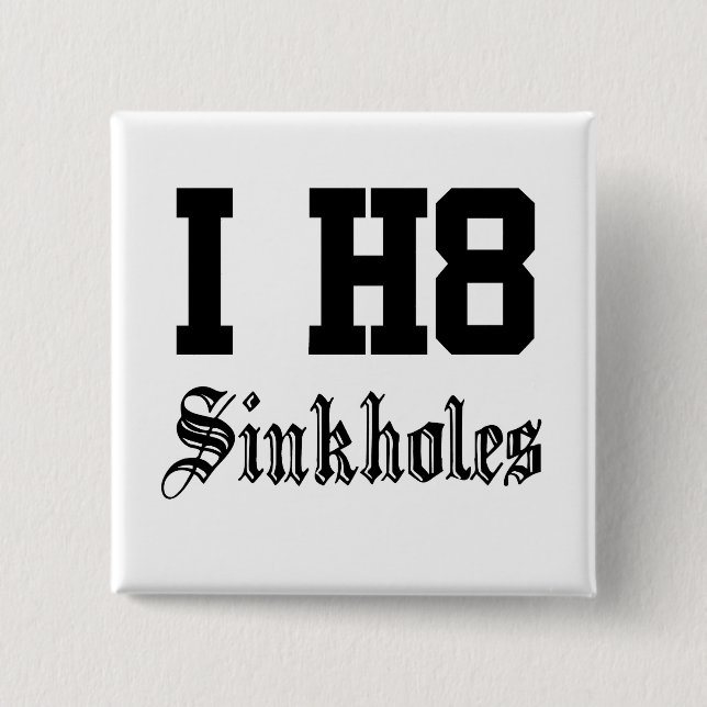 sinkholes 15 cm square badge (Front)