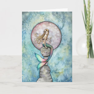 Sinking Moon Mermaid Card by Molly Harrison