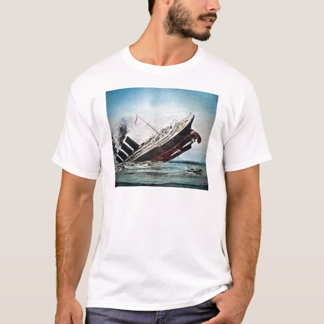 Sinking of the Titanic Magic Lantern Slide T-Shirt (Front)