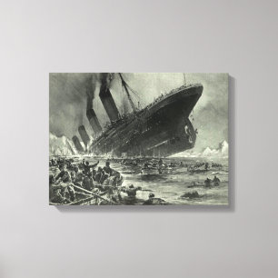 Sinking RMS Titanic Canvas Print