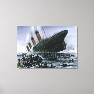 Sinking RMS Titanic Canvas Print