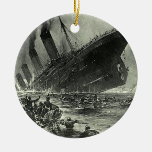 Sinking RMS Titanic Ceramic Tree Decoration (Front)