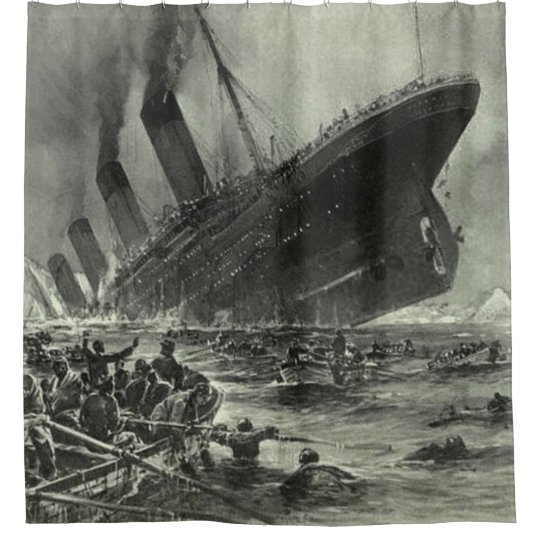 Sinking RMS Titanic Shower Curtain | Zazzle.co.uk