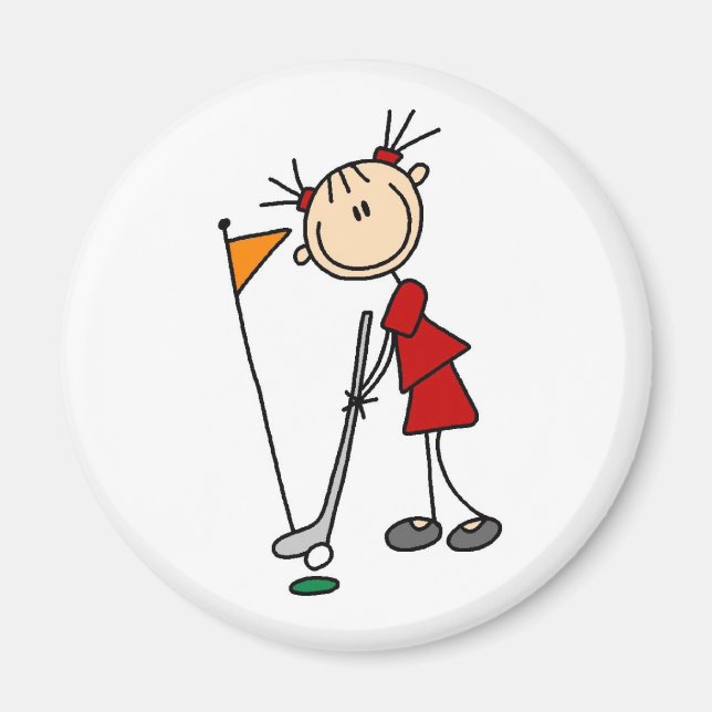 Sinking The Putt From The Green Bag Magnet (Front)