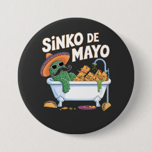 Sinko de Mayo Cinco De Mayo Cactus Funny 7.5 Cm Round Badge