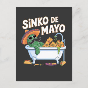 Sinko de Mayo Cinco De Mayo Cactus Funny  Holiday Postcard