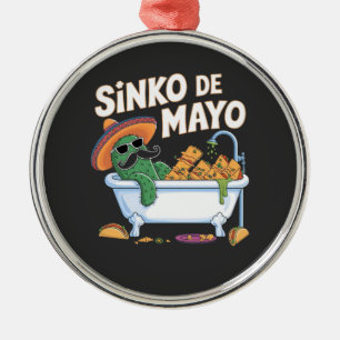 Sinko de Mayo Cinco De Mayo Cactus Funny Metal Tree Decoration