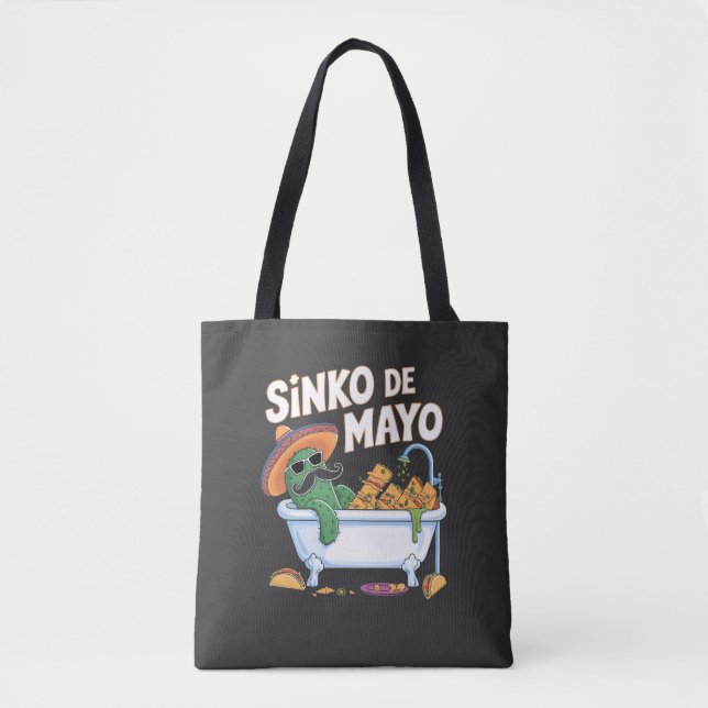 Sinko de Mayo Cinco De Mayo Cactus Funny  Tote Bag (Front)