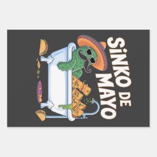 Sinko de Mayo Cinco De Mayo Cactus Funny Wrapping Paper Sheet