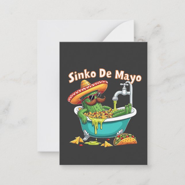 Sinko de Mayo"Funny Cinco de Mayo Cactus  Card (Front)