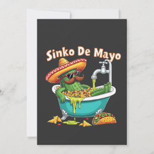 Sinko de Mayo"Funny Cinco de Mayo Cactus  Holiday Card