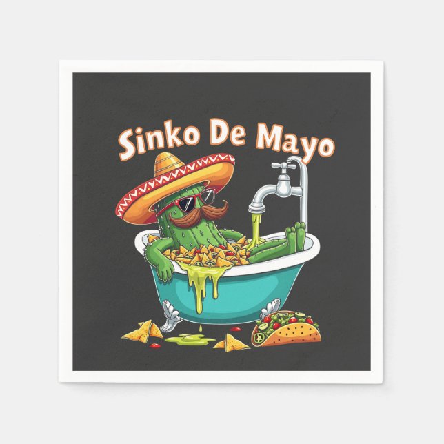 Sinko de Mayo"Funny Cinco de Mayo Cactus  Napkin (Front)